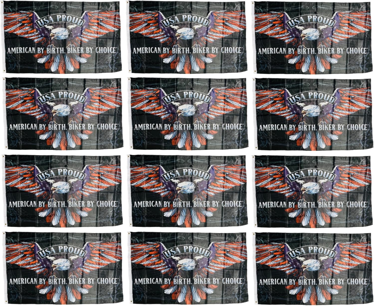 New! Double Stitched USA Proud American Biker 3X5 Flag
