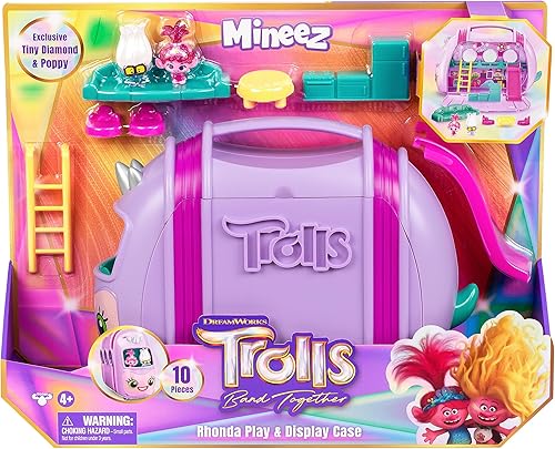 Miniatura 2 de DreamWorks Trolls Band Together Mineez 10 piezas Rhonda Play & Display Case  Exclusivo de Tienda