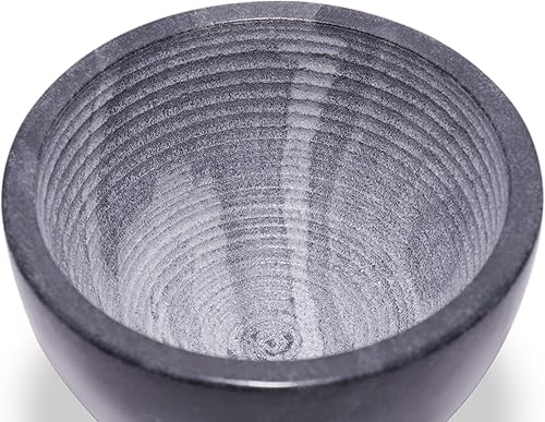 Miniatura 13 de Beau Brummell El cuenco de jabón de afeitar original de mármol hecho a mano con mármol 100% natural con ranuras interiores para una máxima espuma