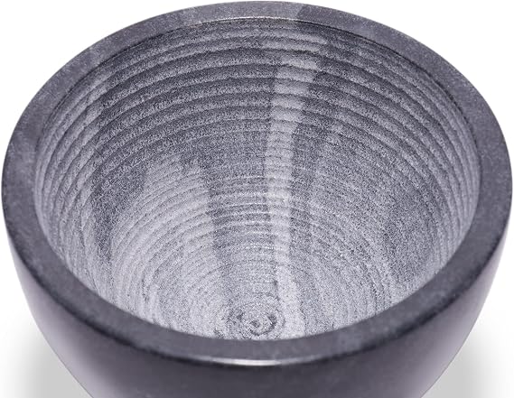 Beau Brummell The Original Marble Shaving Soap Bowl Handmade from 100% Natural Marble with Interior Grooves for Maximum Lather | Heat Retaining Stone Provides a Luxurious Hot Shave Experience