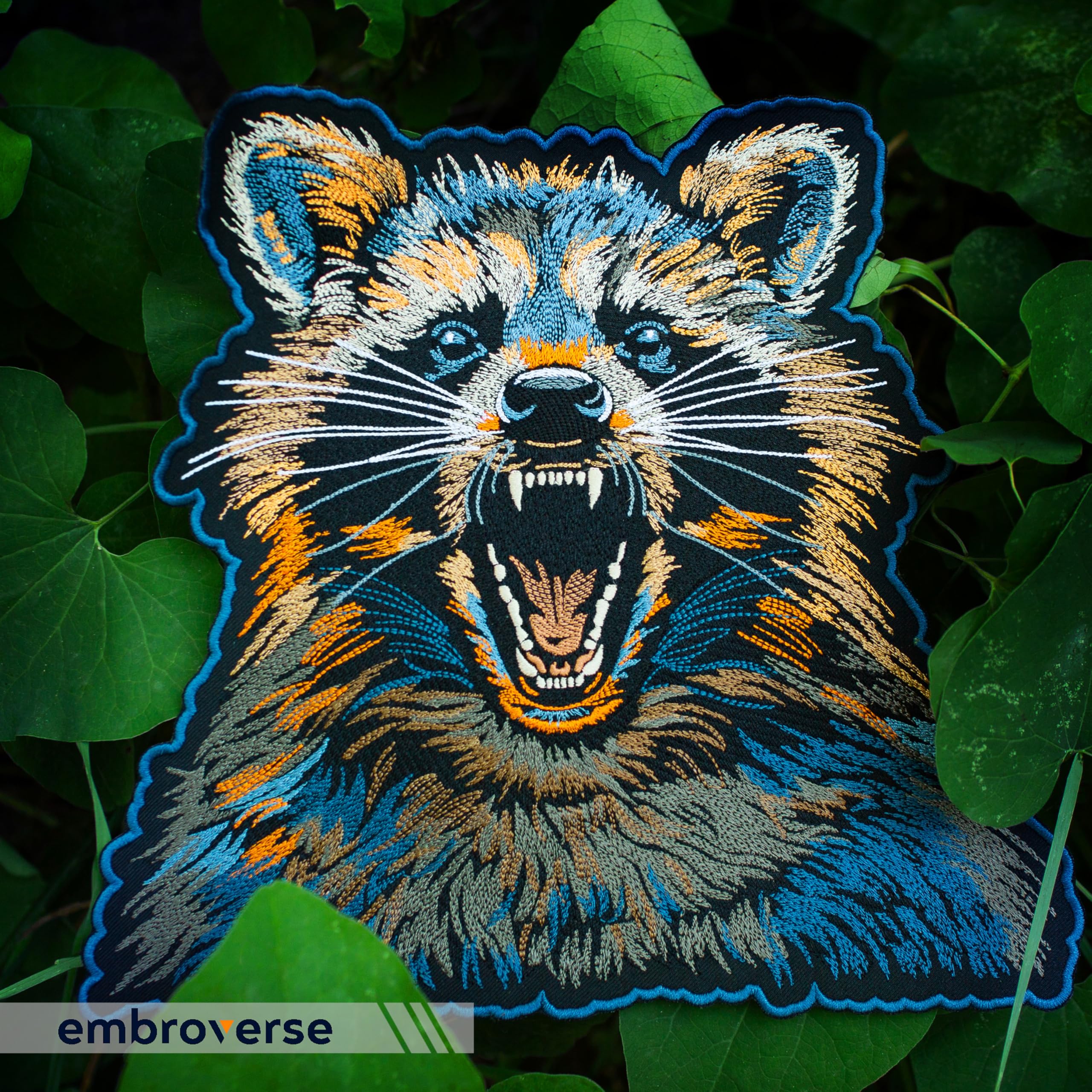 Amazon.com: Fierce Raccoon Large Embroidered Patch - Realistic