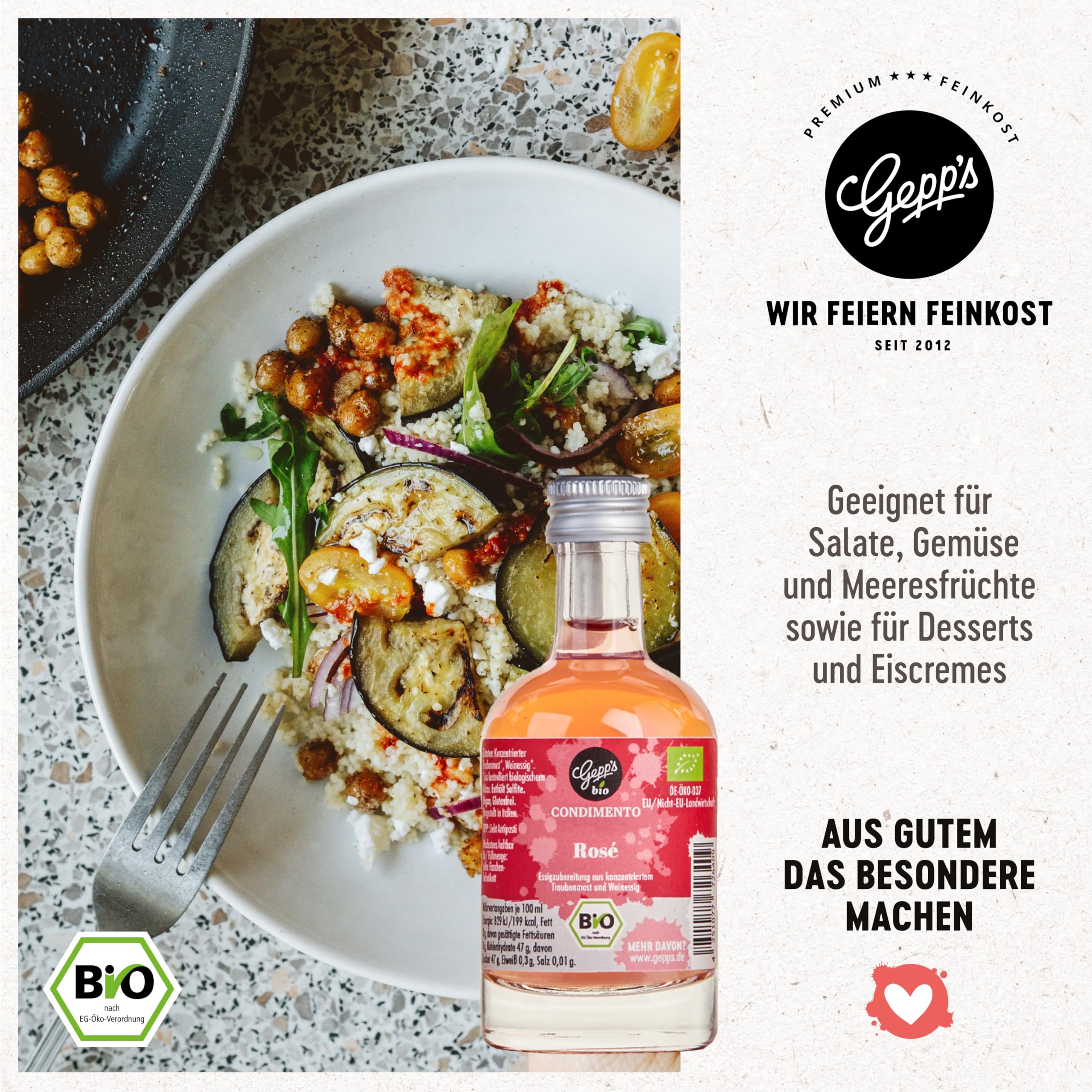 Gepp’s Feinkost Bio Essig und Öl Probier- & Geschenkset 5 x 50ml