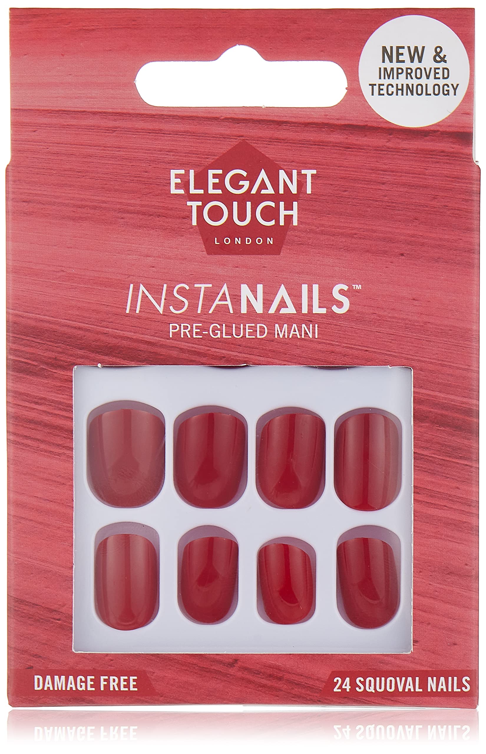 Elegant TouchExpress Polished Garnet Nails