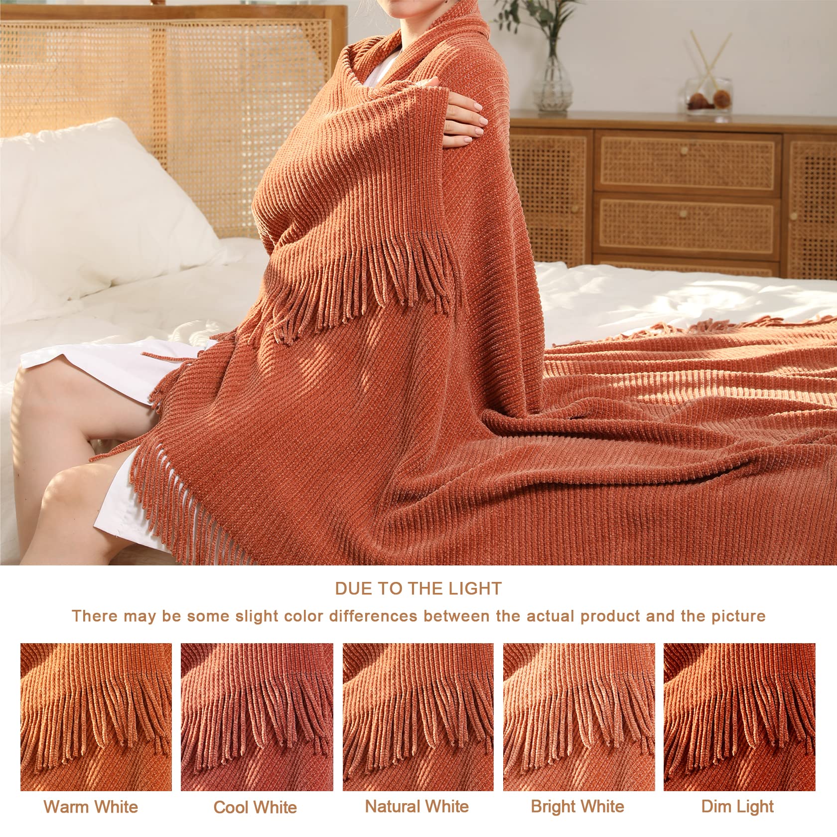 スローハウス　ストライプデザイン タッセル付きブランケット スローハウス ストライプデザイン タッセル付きブランケット Amazon