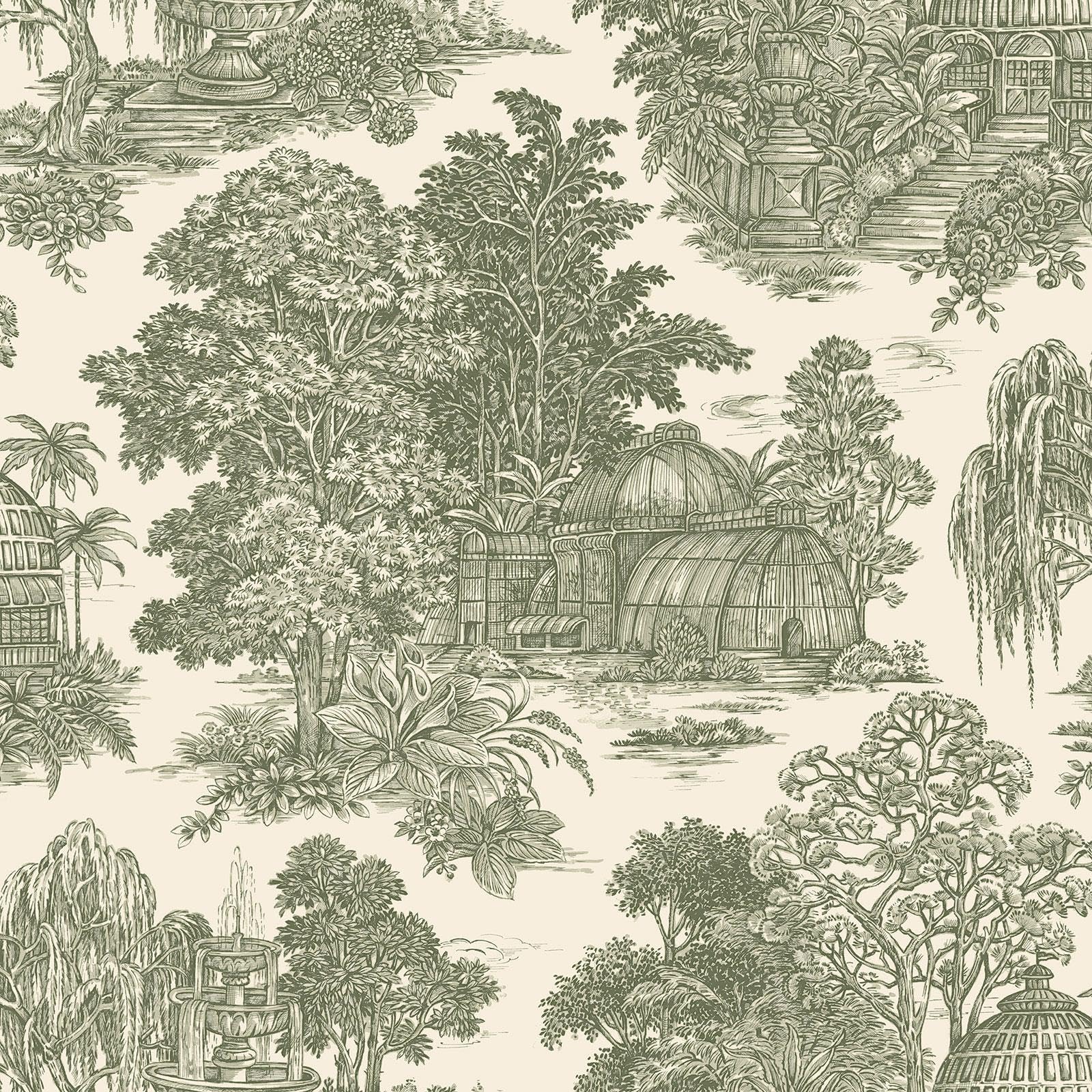 Holden Decor Osterley Wallpaper - Green