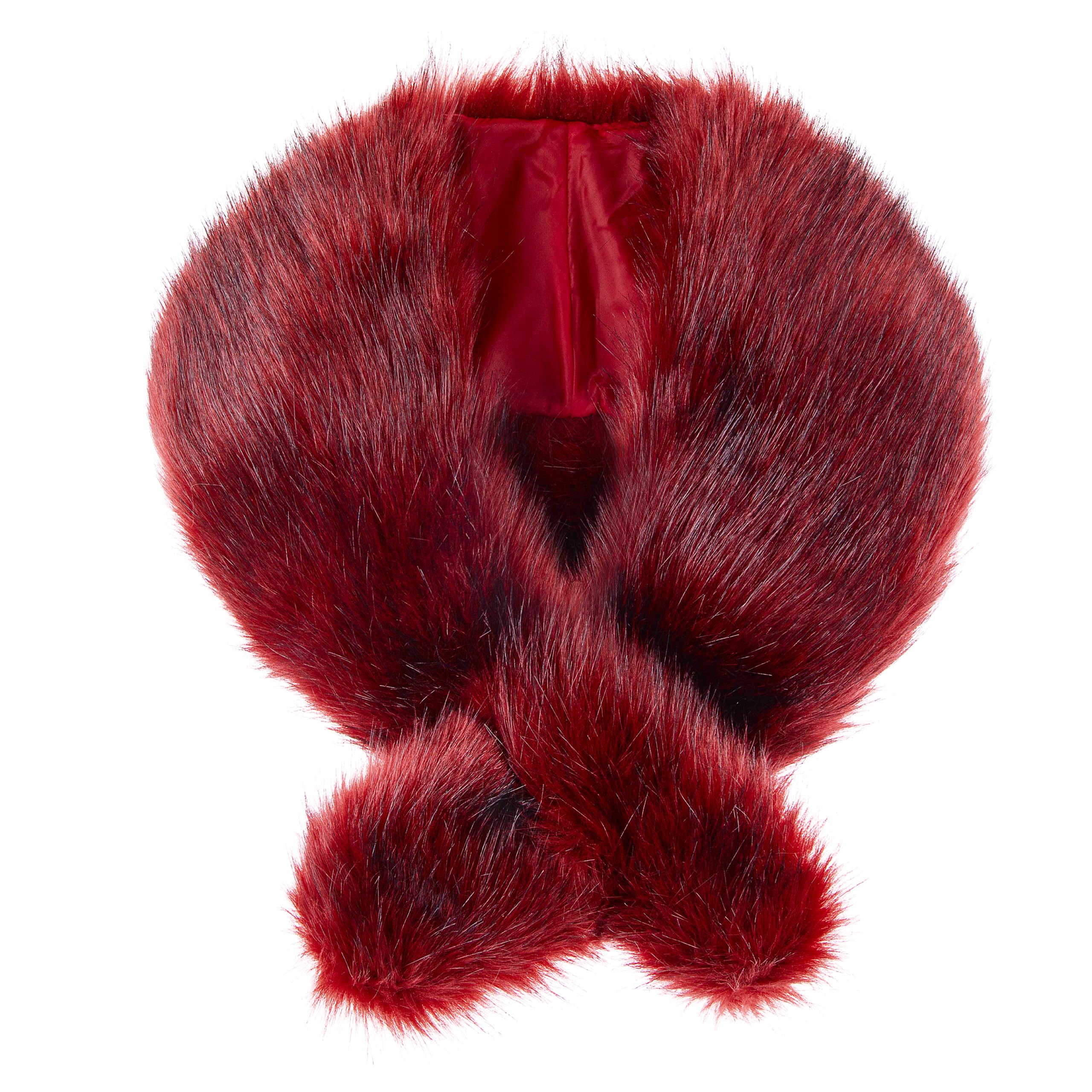 Futrzane Women's Red Classic Classic Shawl - Faux Fur Stoles Wraps For - Large Fake Fur Scarf (Red Classic)
