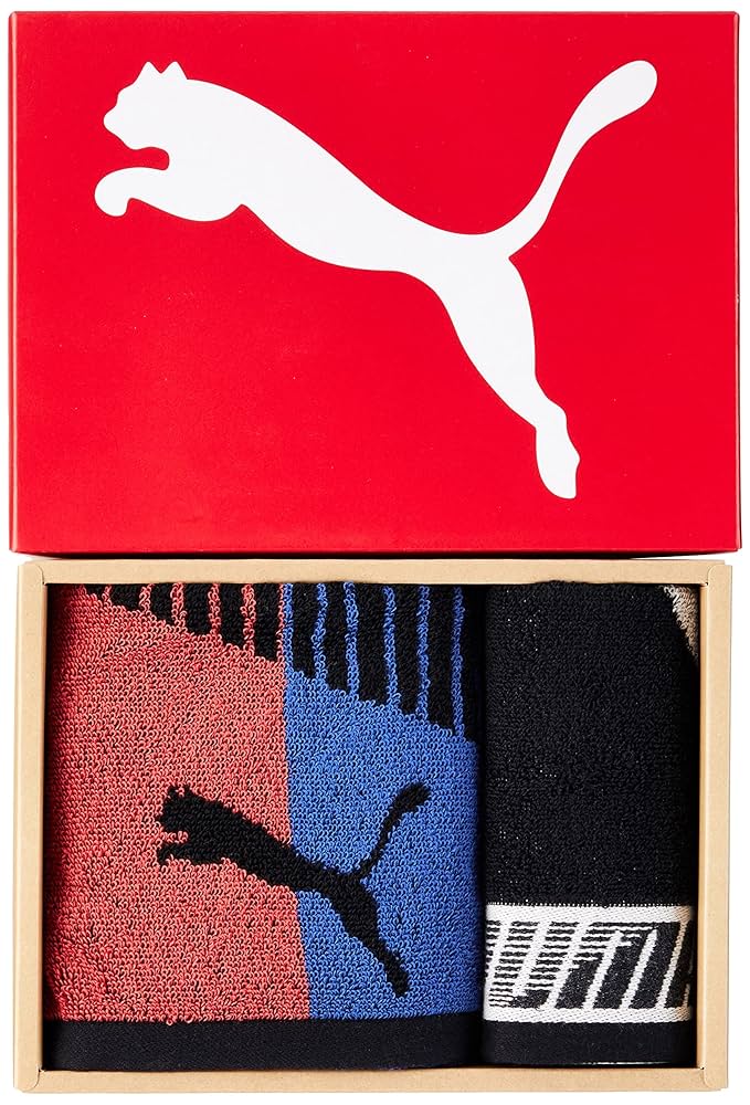 Amazon｜PUMA スポーツ&ハンド タオル 2枚セット レッド