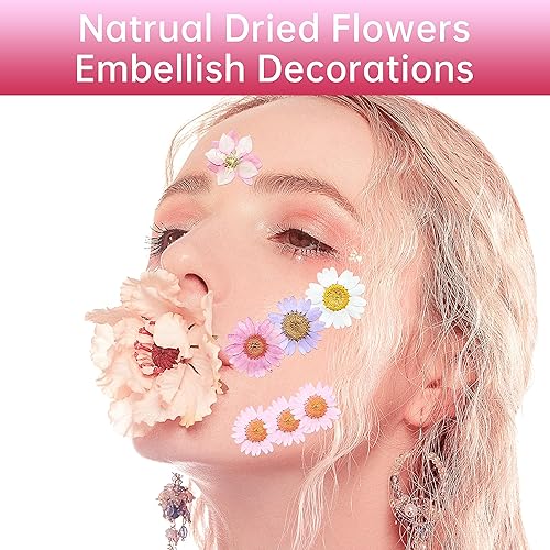 Miniatura 6 de Kaluofan - 37 flores secas prensadas reales, flores secas para resina, flores secas para manualidades, para marcapáginas de resina, álbumes de