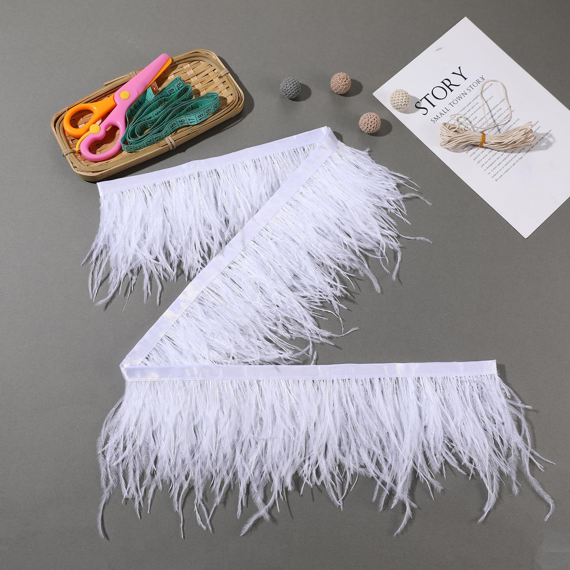 Purple Ostrich Feather Trim - 1.5 Ply, 2 Yards Long, 4-5 Inch Feathers For Costumes & Crafts - View #6
