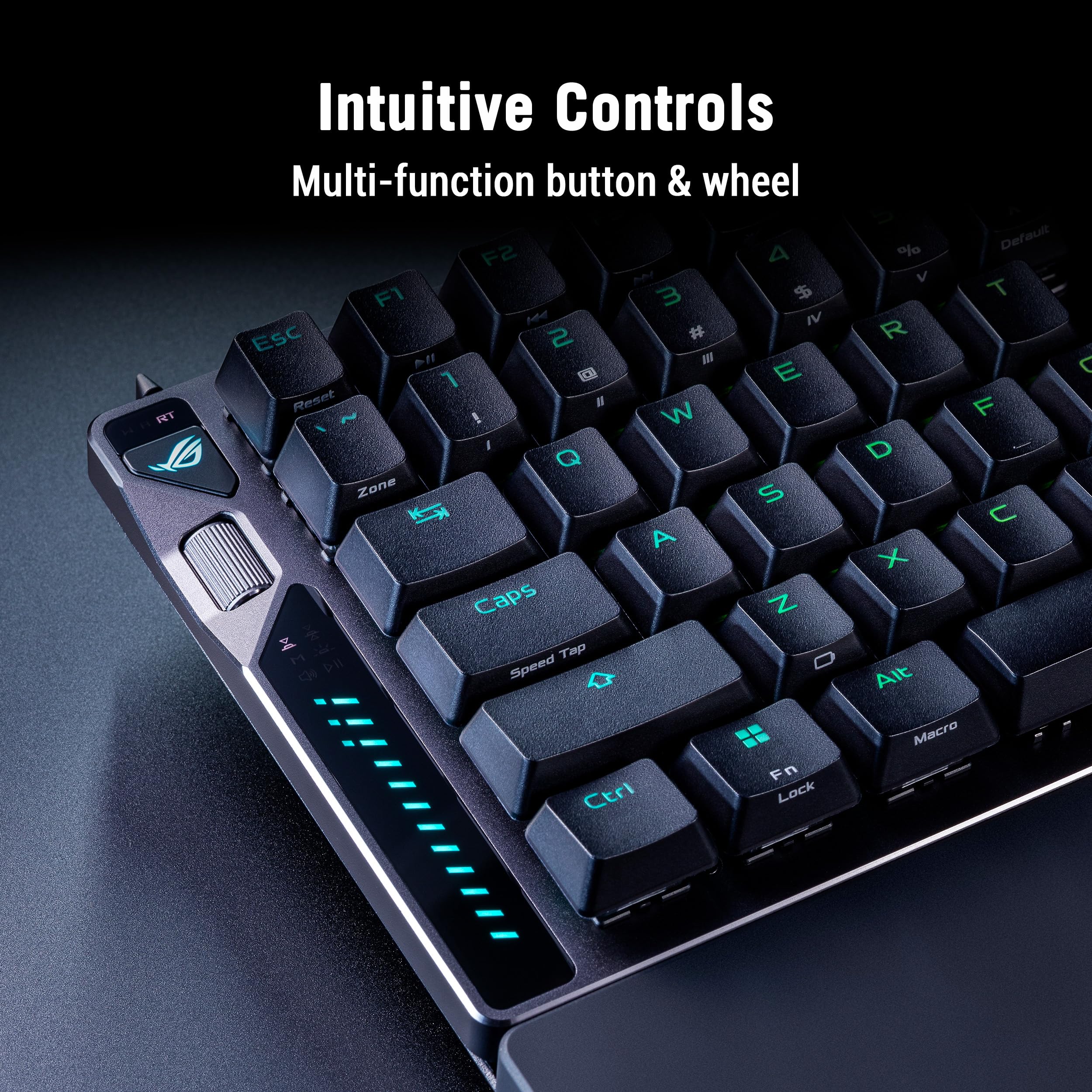 ROG Falcata - Clavier Gaming Split 75%, switches magnétiques HFX V2, AZERTY | Clavier sans fil ergonomique split, doté de switches magnétiques Hall effect, Rapid Trigger et de dispositions polyvalentes