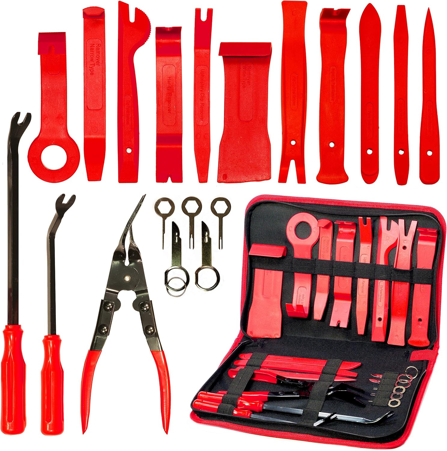 VViViD Auto Trim Panel Removal Tool Kit with Trim Clip Plier Set Car