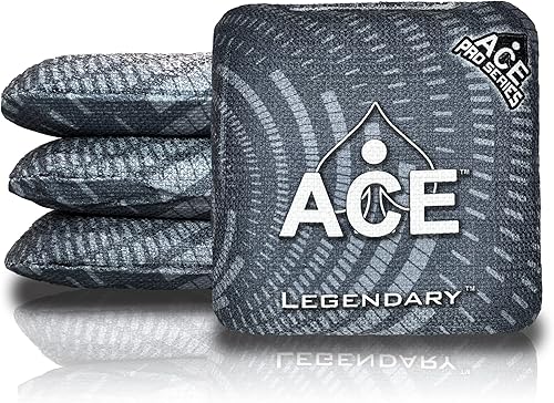 Legendario  Bolsos Cornhole ACE Pro + Kits PRO  De doble lado, resbaladizos y pegajosos para todo clima  Bolsa de descanso opcional y estuche de
