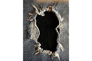 Black Denim Stretch Jean Patches Super Strong Iron On