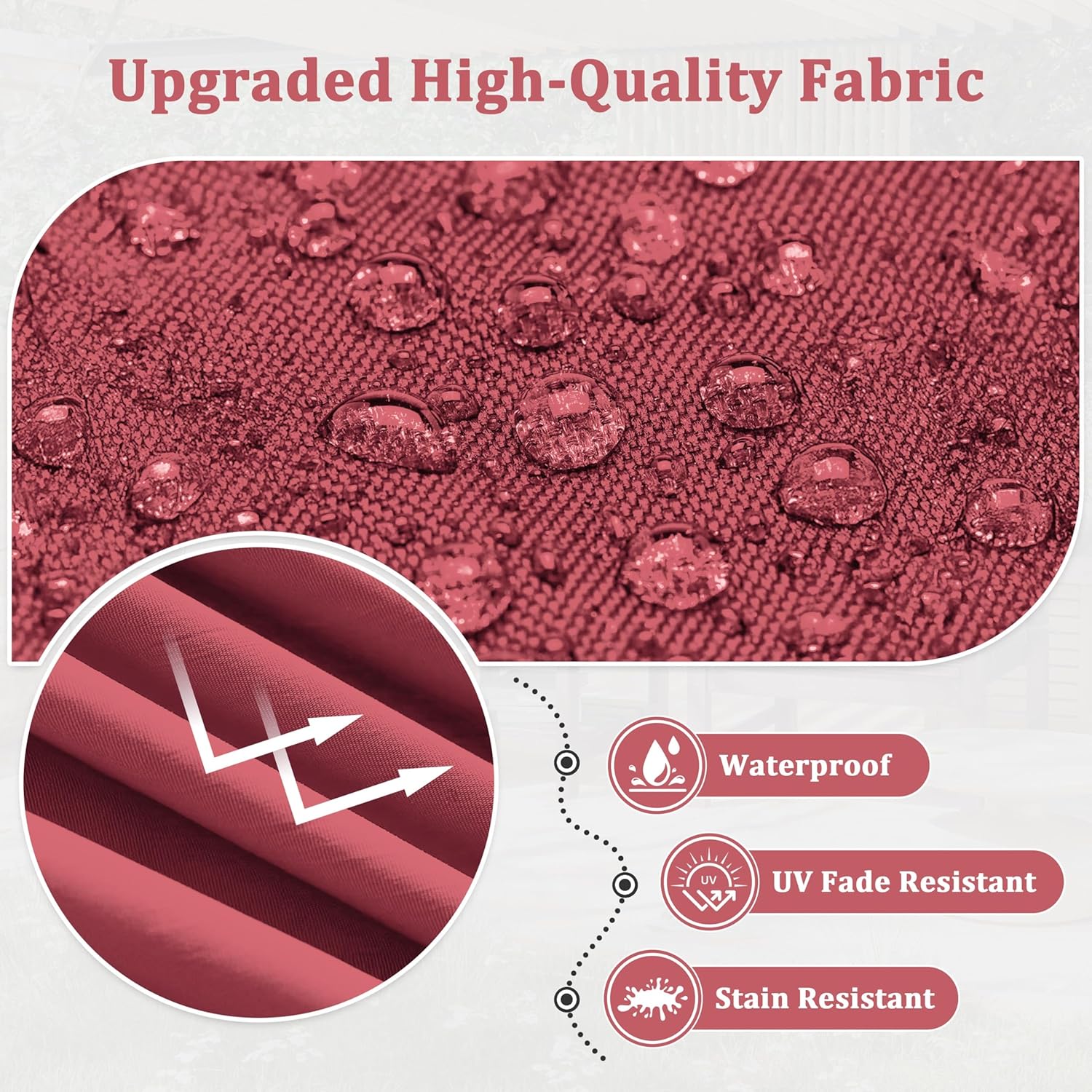 Outdoor Chair Cushions Patio Funiture Chair Seat Cushion 18.5 L X 16 W X 4 H Waterproof & Fade Resistant Square Sofa Couch Chair Pads with Non-slip Bottom &Handle & Adjustable Straps Set of 2