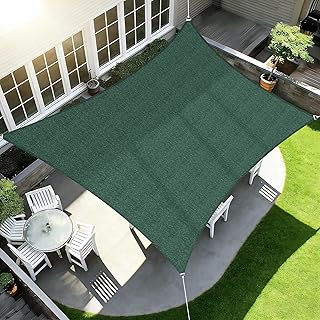 ECOOPTS 8'x12' HDPE Sun Shade Sail Rectangle Canopy Shades for Outdoor P...
