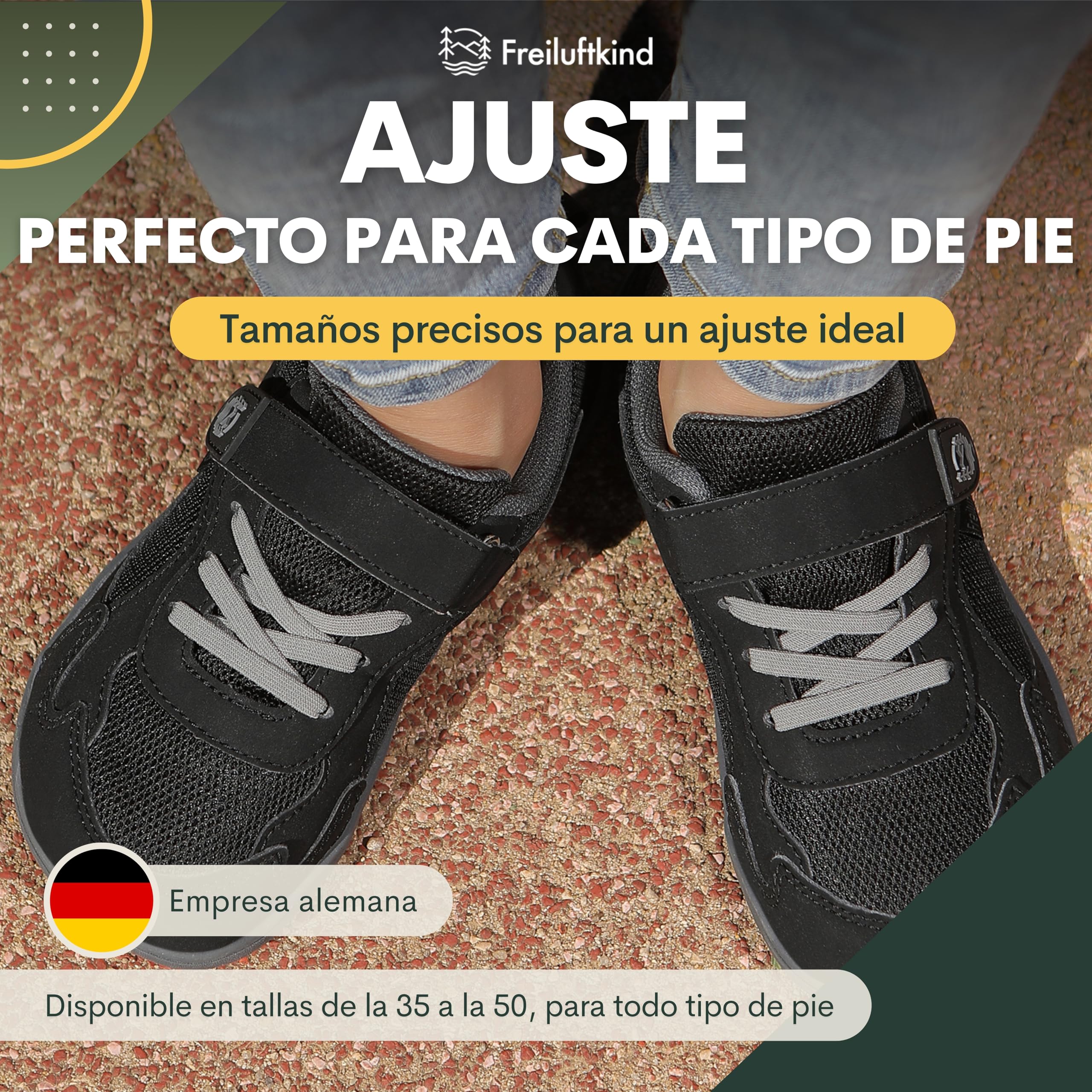 Freiluftkind Everest Kids – Zapatillas Barefoot Antideslizantes – Nuestras Zapatillas Barefoot para niños apoyan el Desarrollo Saludable de los pies de tu Hijo.
