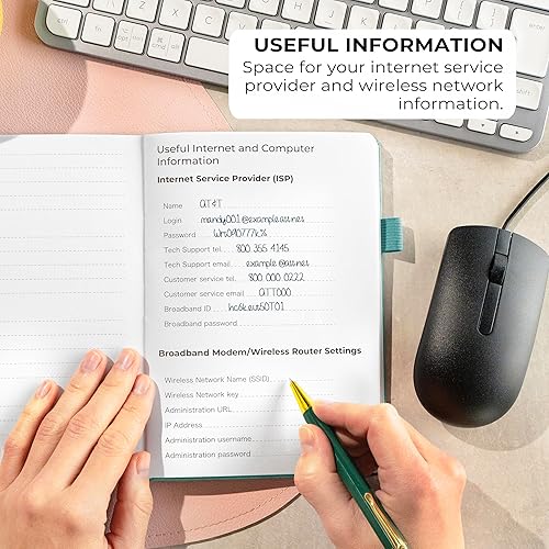 Miniatura 113 de Clever Fox - Libreta de contraseñas con pestañas alfabéticas, organizador de direcciones de Internet, tamaño pequeño de bolsillo, para inicios de