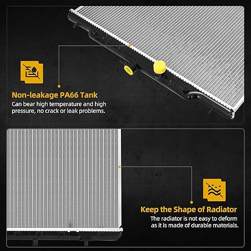 Miniatura 3 de DWVO Radiador compatible con 2008 2009 2010 2011 2012 2013 Rogue 2014 2015 Rogue Select 2.5L L4