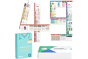 49 Horizontal Nursing Badge Reference Cards: Essential Nursing School Set with Cheat Sheets