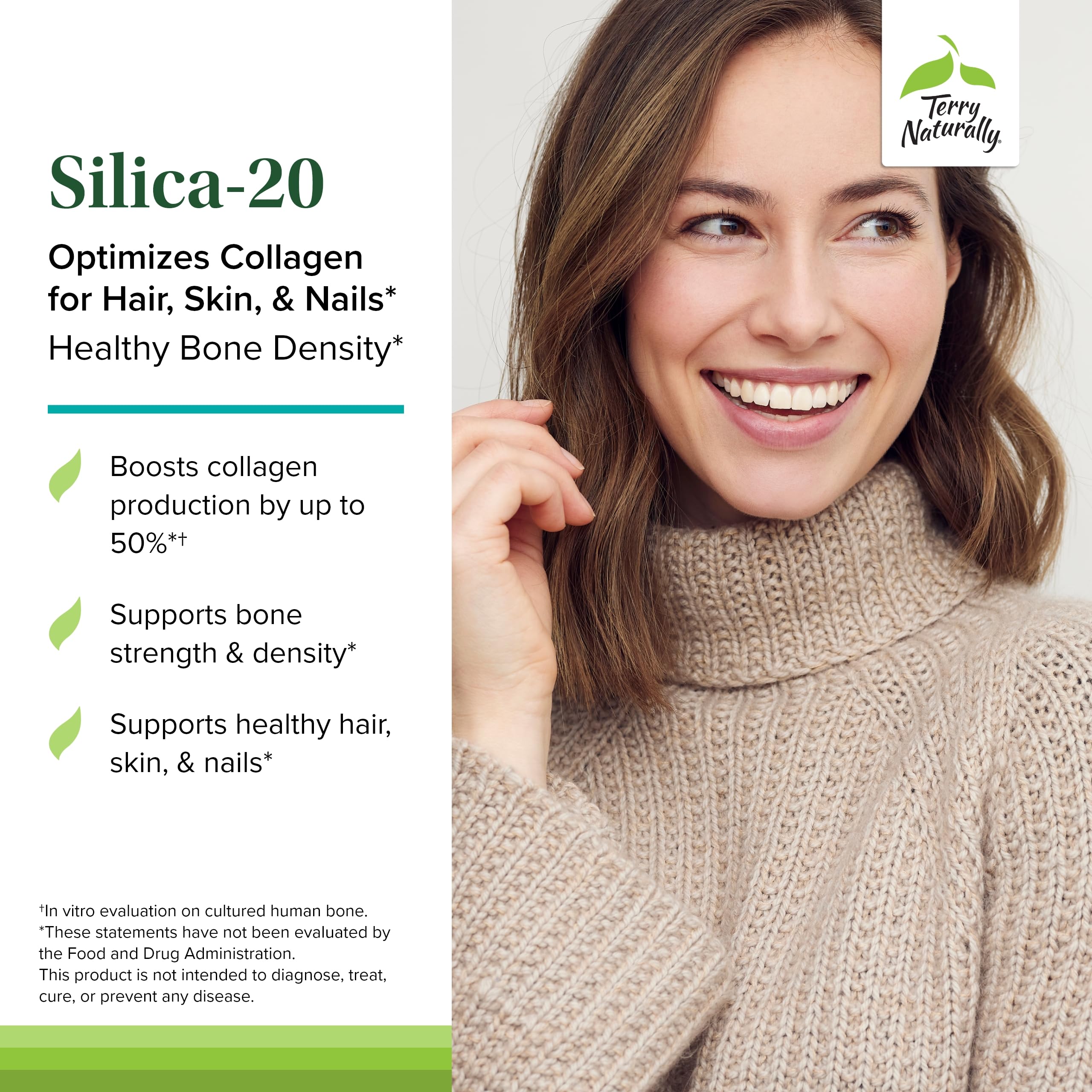 Terry Naturally Silica - Hair Growth, Nail Strength - 90 Count — Amazon image 3