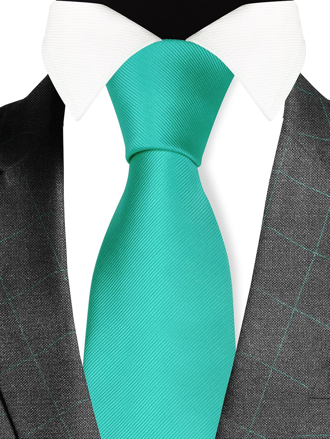 GUSLESON Classic New 3.15"(8cm) Men's Solid Color Necktie Wedding Business Tie + Gift Box - Image 2