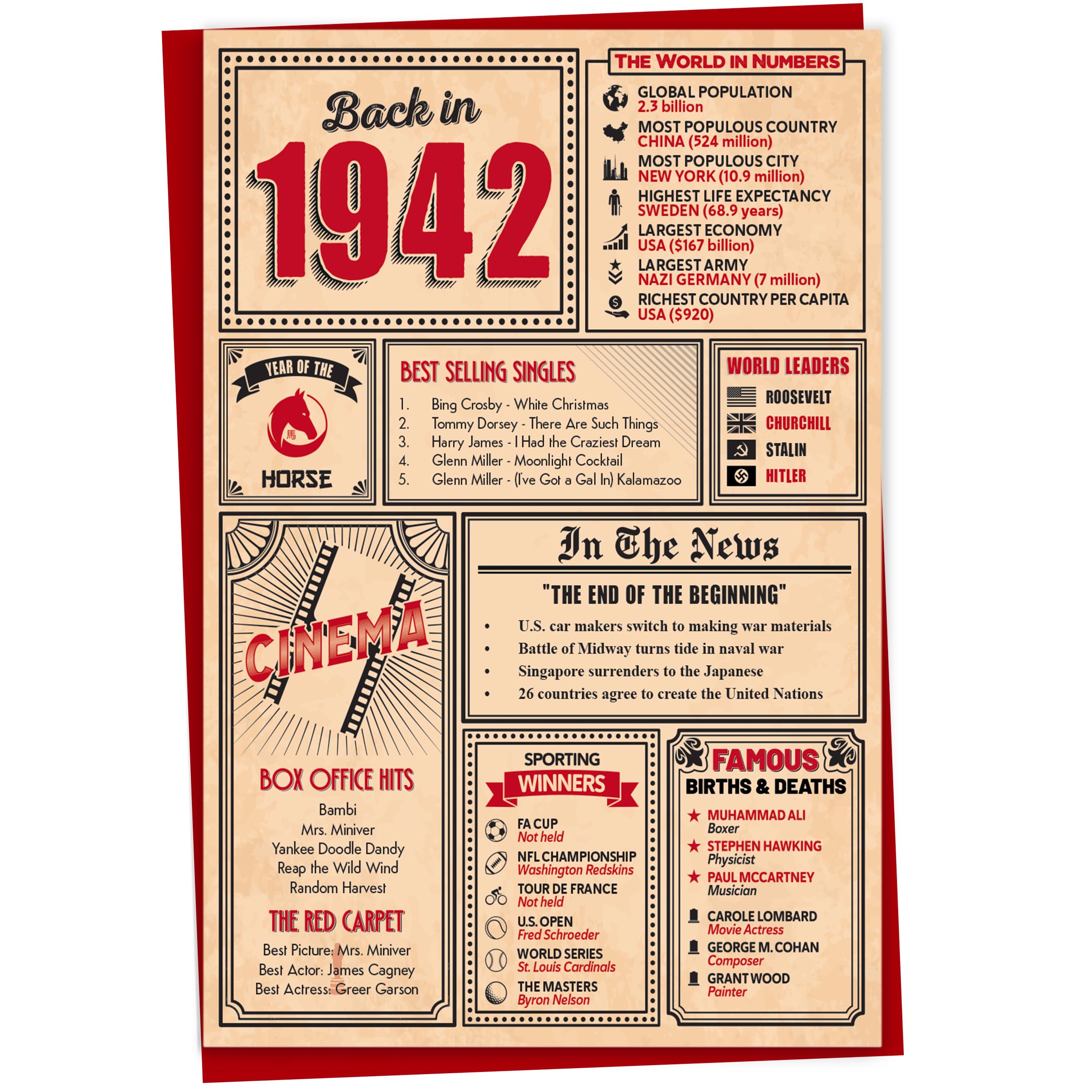 50th Birthday Card - Back in 1976 In This Year Card, Greeting Card for Men and Women, Birthday Cards for Women, Birthday Cards for Men, 50th Anniversary Card, 5x7 — view 44