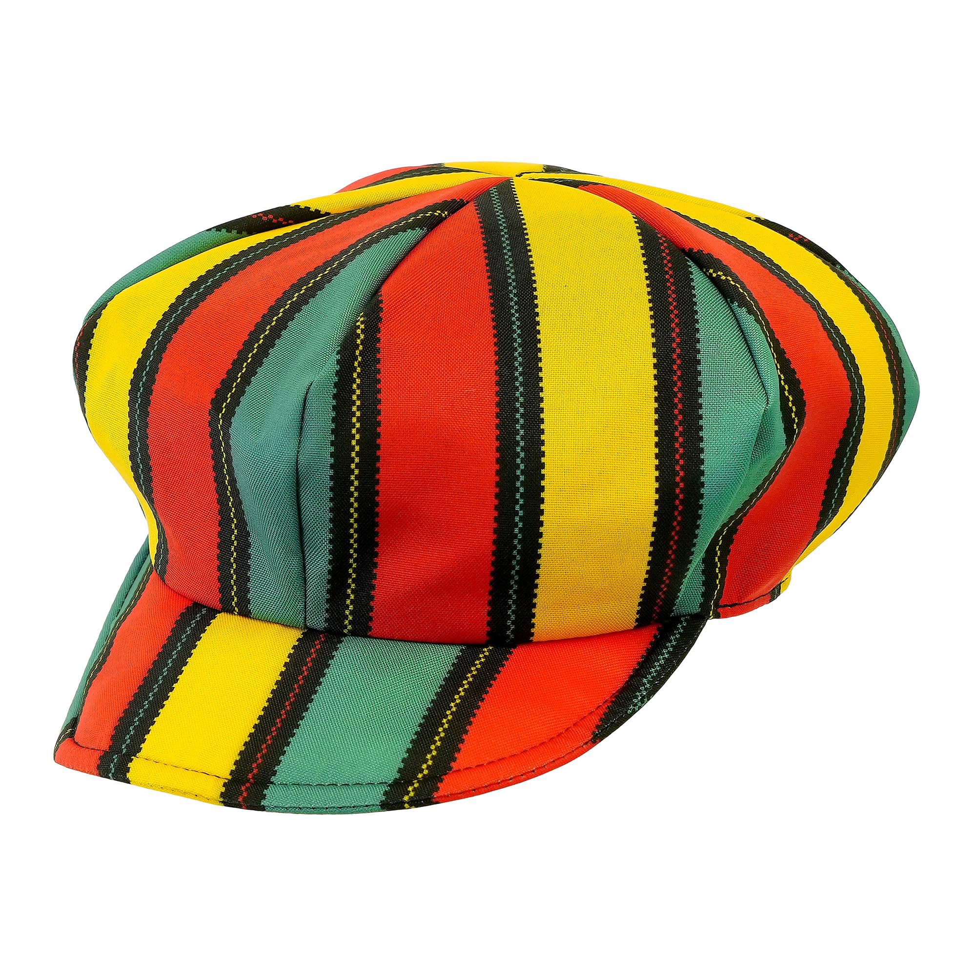 W WIDMANN MILANO Party Fashion - Jamaican Style Rasta Hat Colorful Costume Accessory for Carnival, Festival and Party