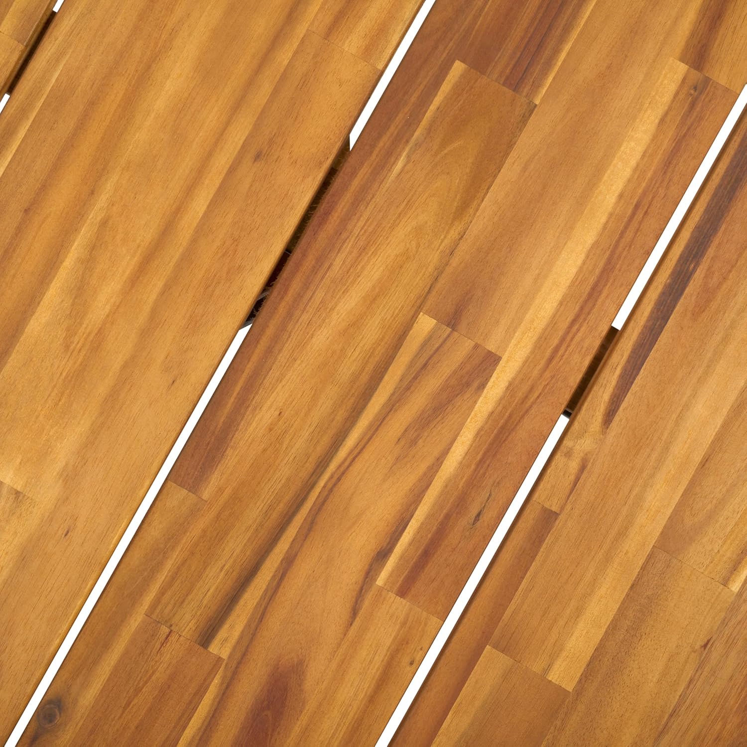 SAFAVIEH Outdoor Collection Leo Natural/Black Solid Wood Round Coffee Table