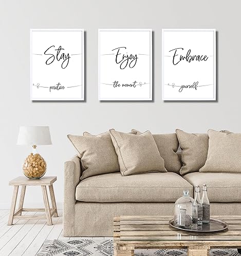 Miniatura 7 de ELSKER&HOME Marco para póster de 18 x 24 pulgadas, paquete de 3 portarretratos blanco para montaje en pared horizontal o vertical, resistente y