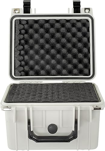 Miniatura 4 de Eylar Pequeño equipo de 10.62 pulgadas de profundidad, funda rígida para cámara impermeable con estándares TSA de espuma (blanco)