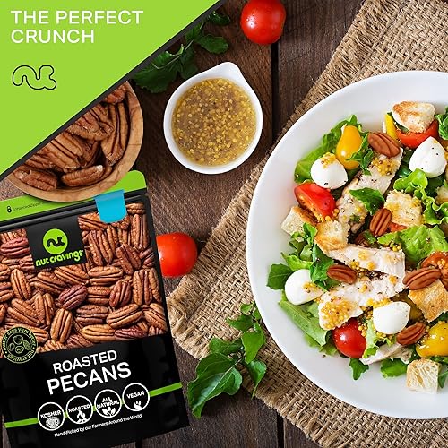 Miniatura 9 de Nut Cravings - Mitades de nueces, tostadas y sin sal, sin cáscara (48 onzas - 3 libras) Nueces a granel empaquetadas frescas en bolsa resellable -