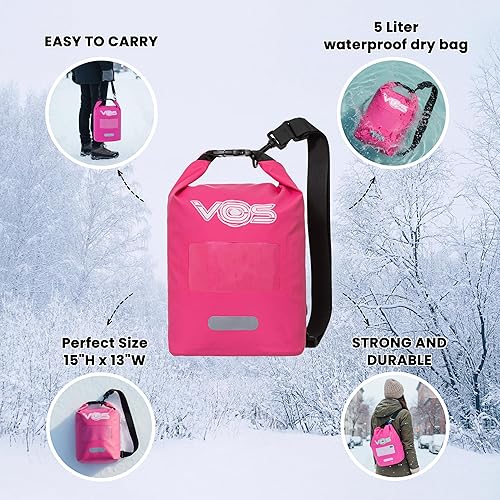 Miniatura 4 de VOS Bolsa seca impermeable de alta calidad  5L  Bolsa multiusos ligera bolsa de almacenamiento seca mochila para viajes, natación, canotaje, kayak,