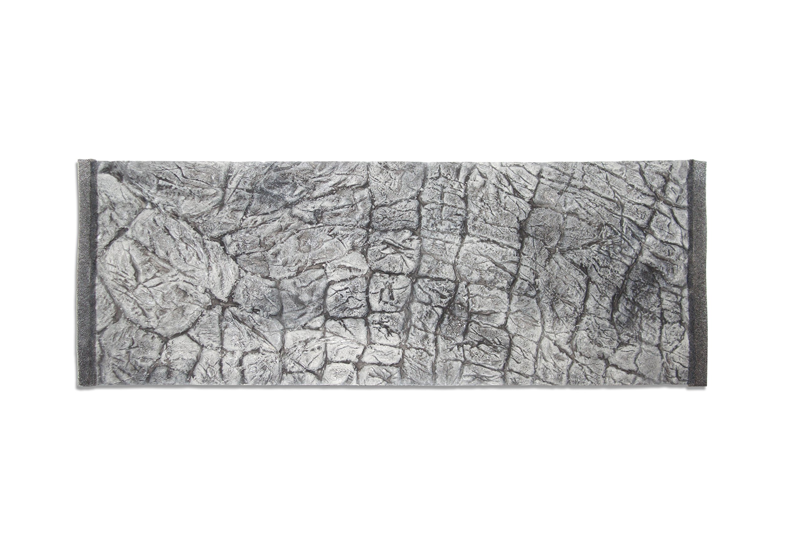Fondo de Acuario Creta - Fondo de Acuario - Accesorios acuarios - Fondo - Decoración acuarios - 100x40 cm - Color Gris - Acuario Grande