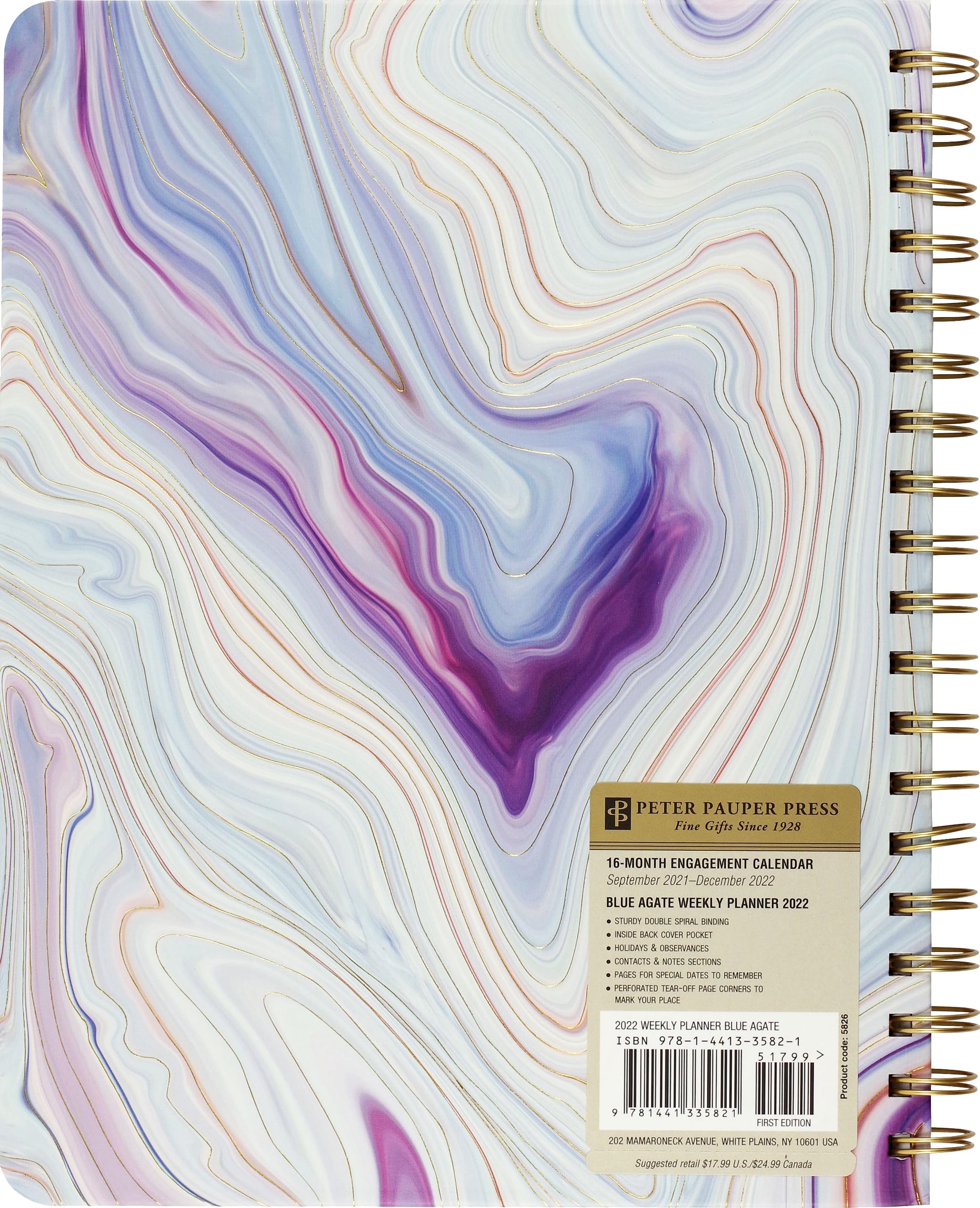 Blue Agate 2022 Calendar (Desk Calendar)