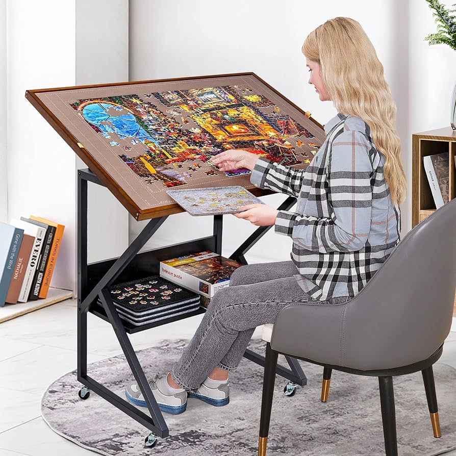 Amazon | Lavievert ジグソーパズルテーブル カバー付き 角度&高
