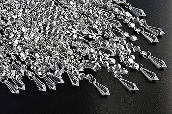 Waneway Large 3 Tiers Silver Sparkling Beads Pendant Shade