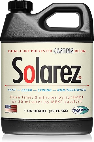 SOLAREZ - Resina transparente UV para manualidades, joyería, manualidades, decoración, moldeo de curación solar transparente y resina de fundición