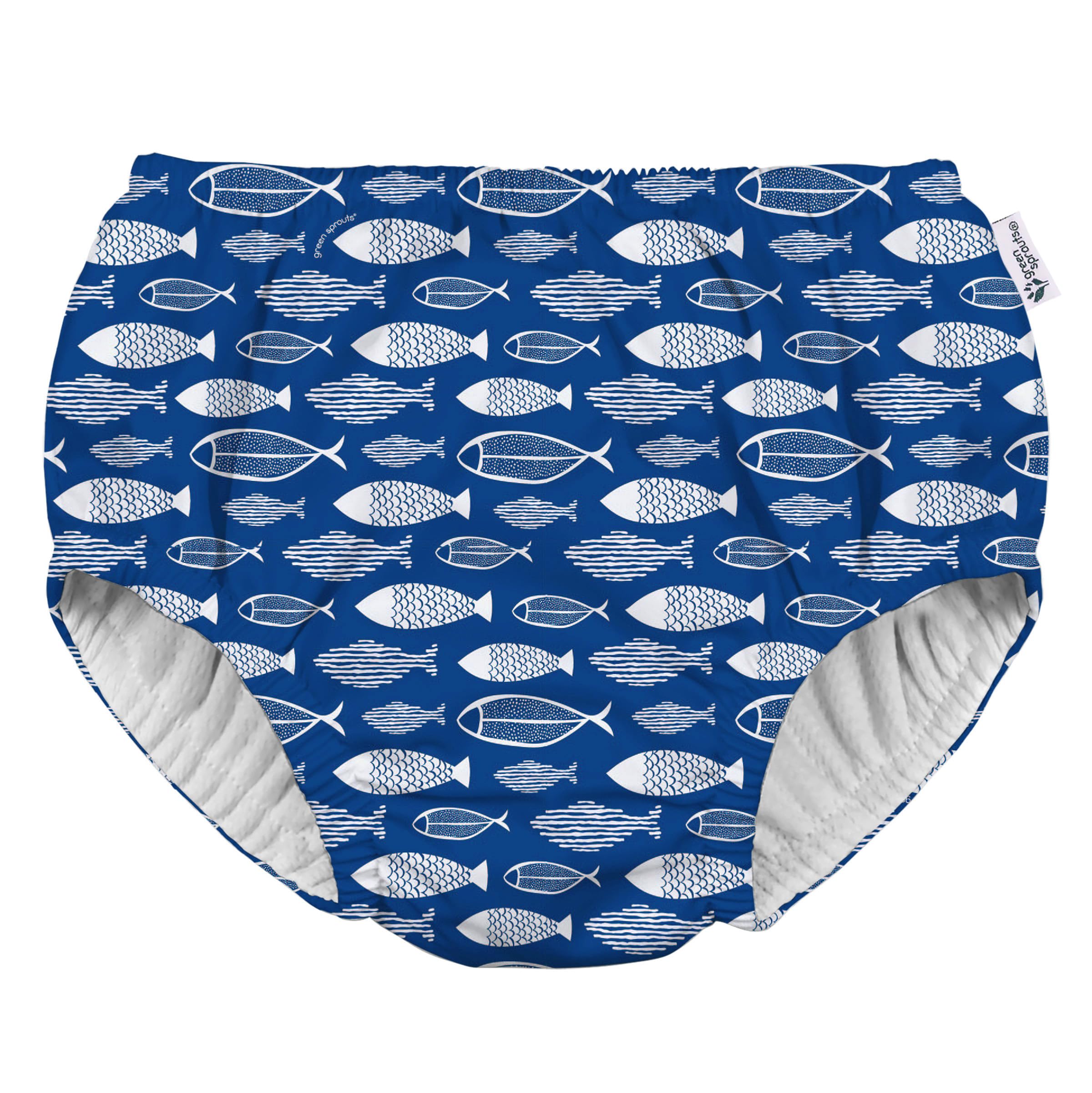 I Play. By Green Sprouts Baby Snap Reusable Swim Diaper - Navy, Size 4T, Patented 3-Layer Design - View #4
