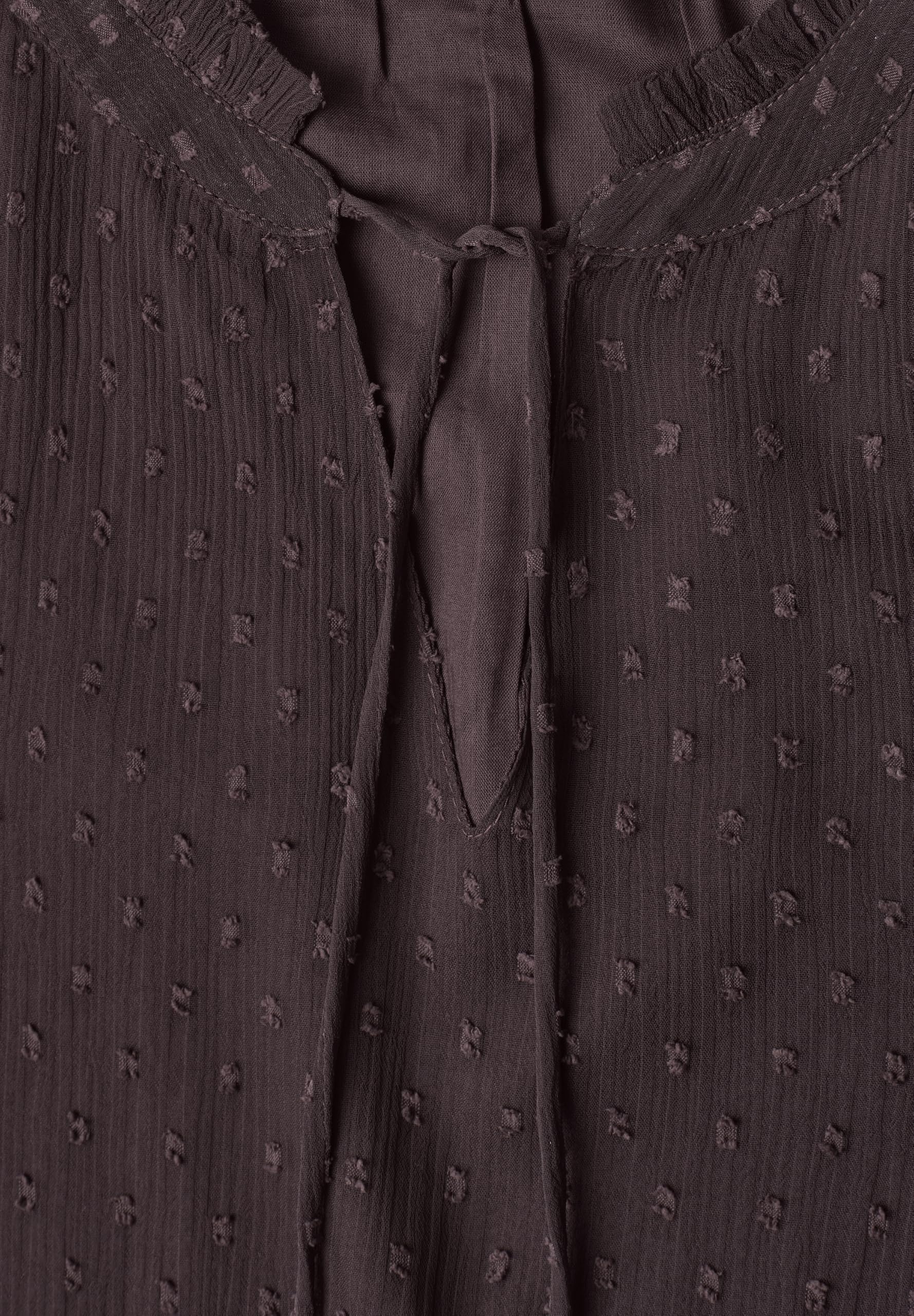 Street One Chiffon-Bluse mit Split Neck und Bändern