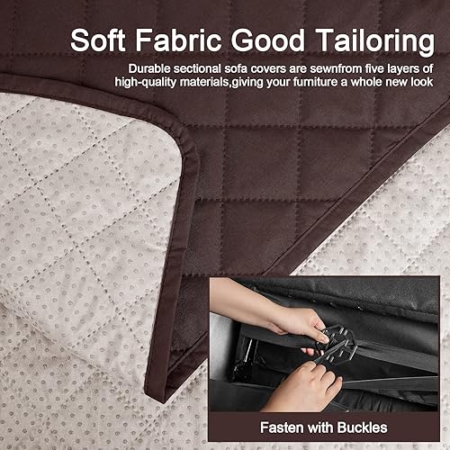 Miniatura 4 de KinCam Funda para silla reclinable 100% impermeable, fundas de sofá reclinable para mascotas, perros, funda de sofá reclinable con correas elásticas