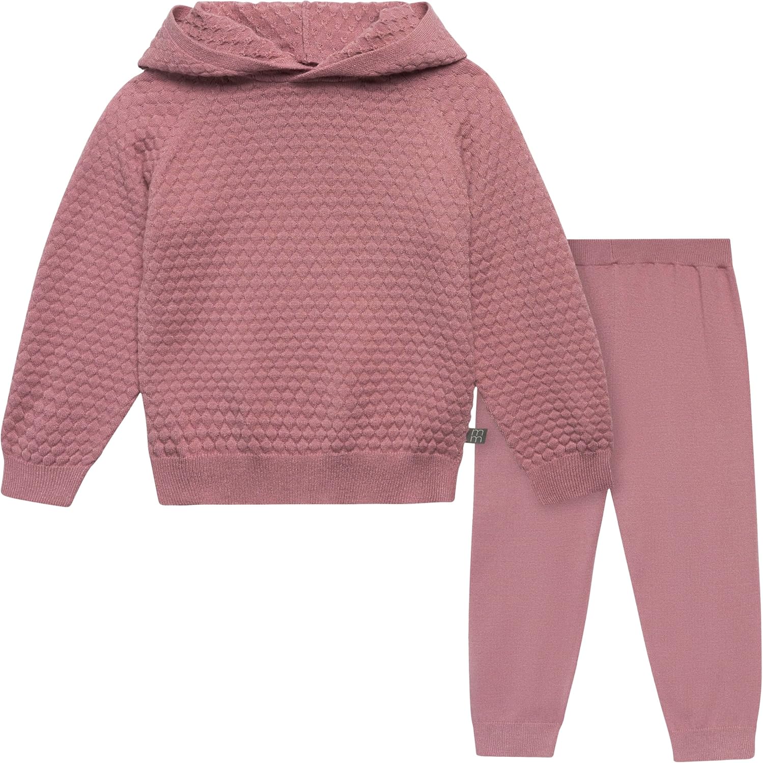 Modern Moments by Gerber Girls' Baby and Toddler Honey Comb Sweater Knit Top and Pant Set