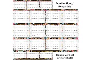2024-2025 Dry Erase Calendar - Vertical/Horizontal Mounting Options - Thick Paper