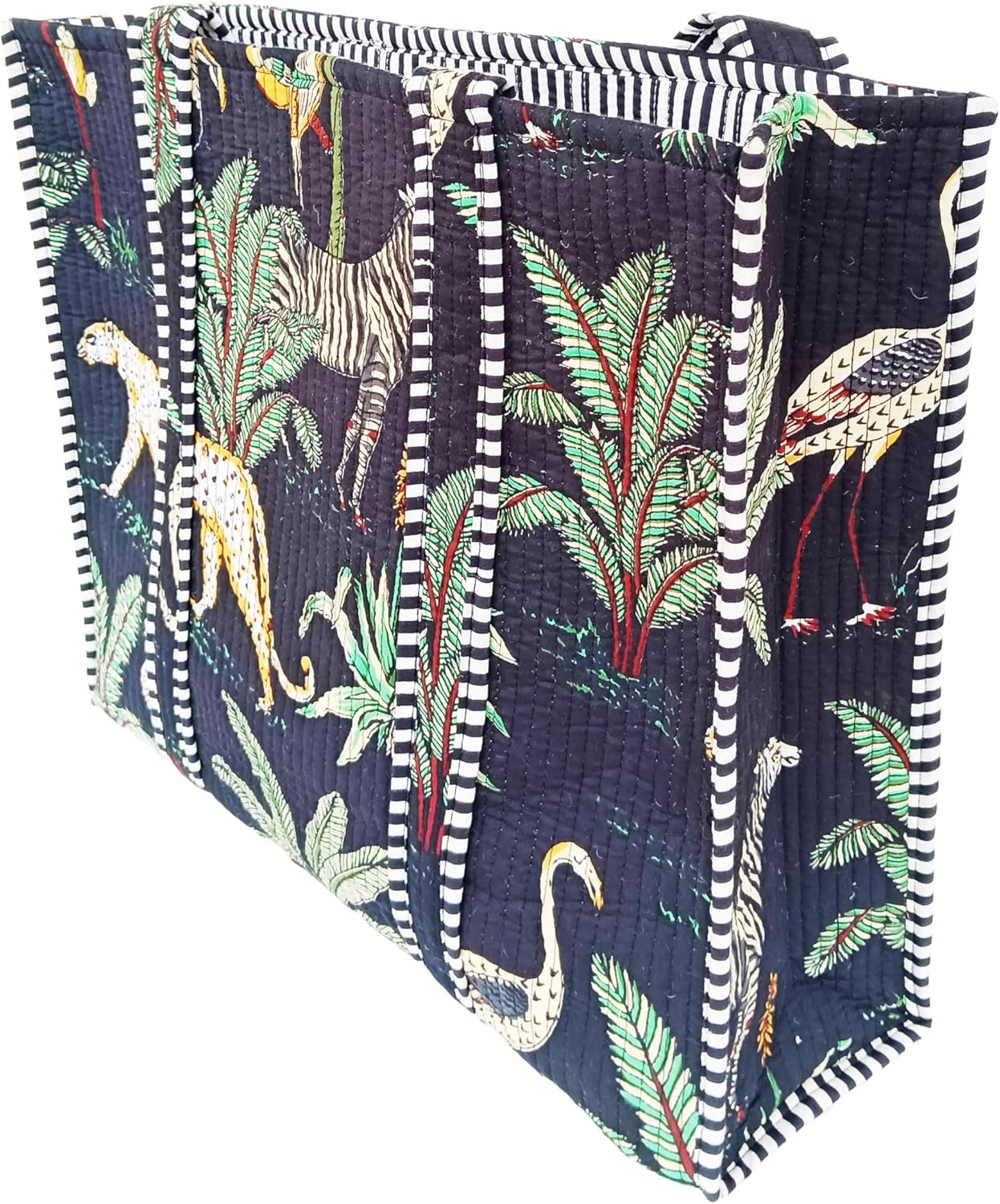 Rastogi Handicrafts Quilted Cotton Women Beautiful Printed Grocery Shopping Bag, Shoulder Bag, Tote Bag, Travel Bags