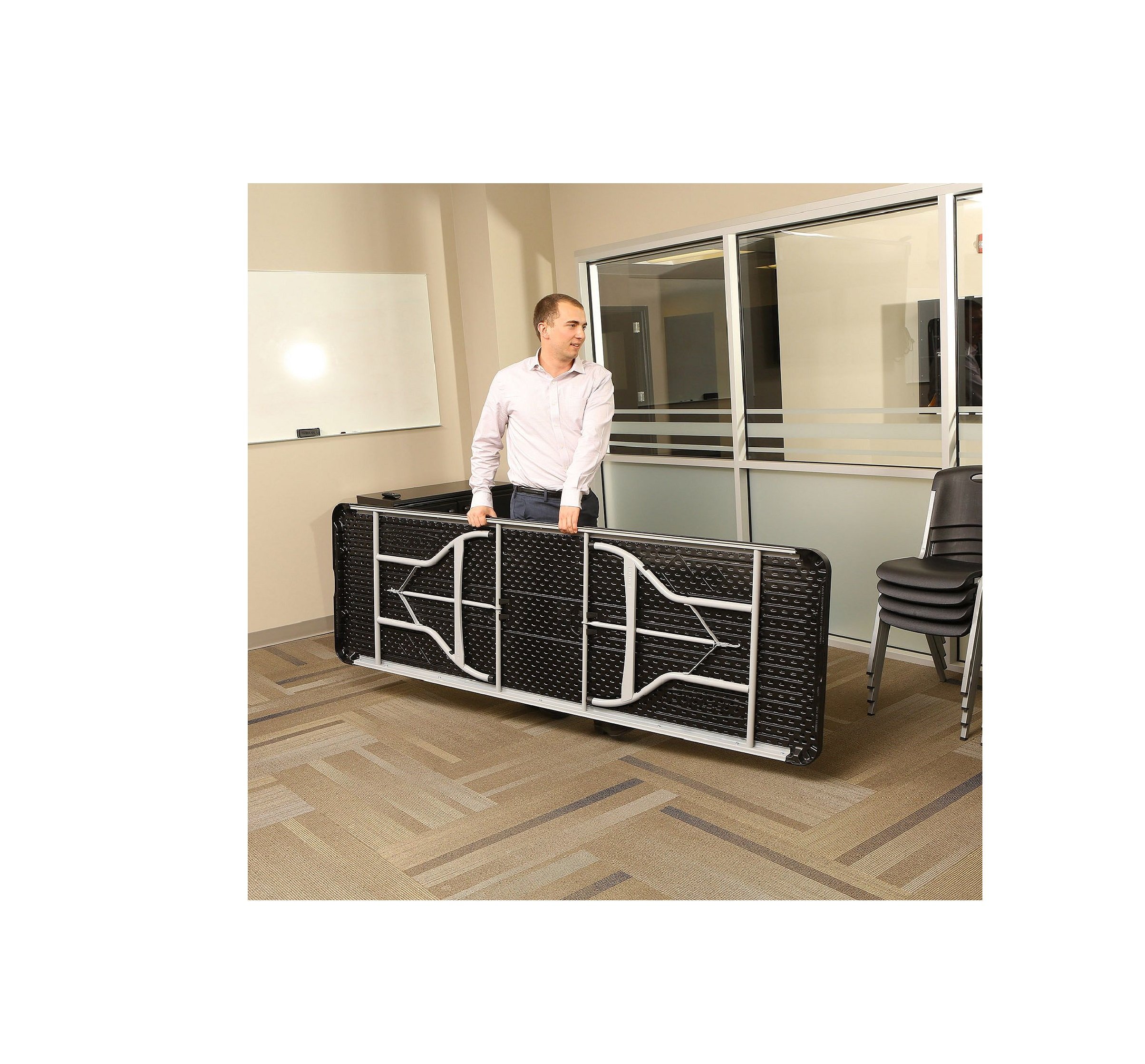 Amazon.co.jp: Lifetime 480462 業務用長方形折りたたみテーブル (4