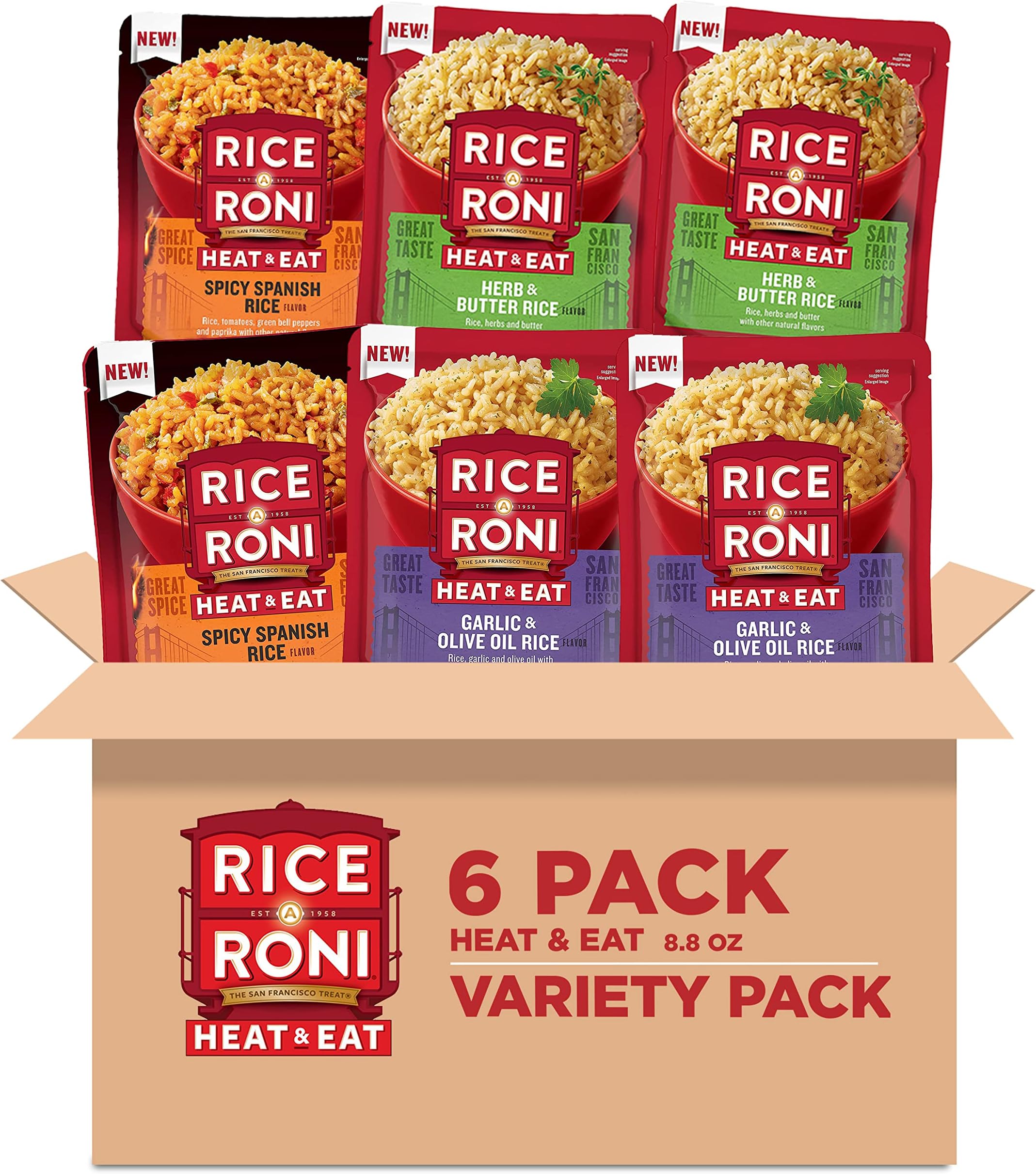 Amazon.com : Rice a Roni Rice Mix, Creamy Four Cheese, 6.4 Oz : Grocery ...
