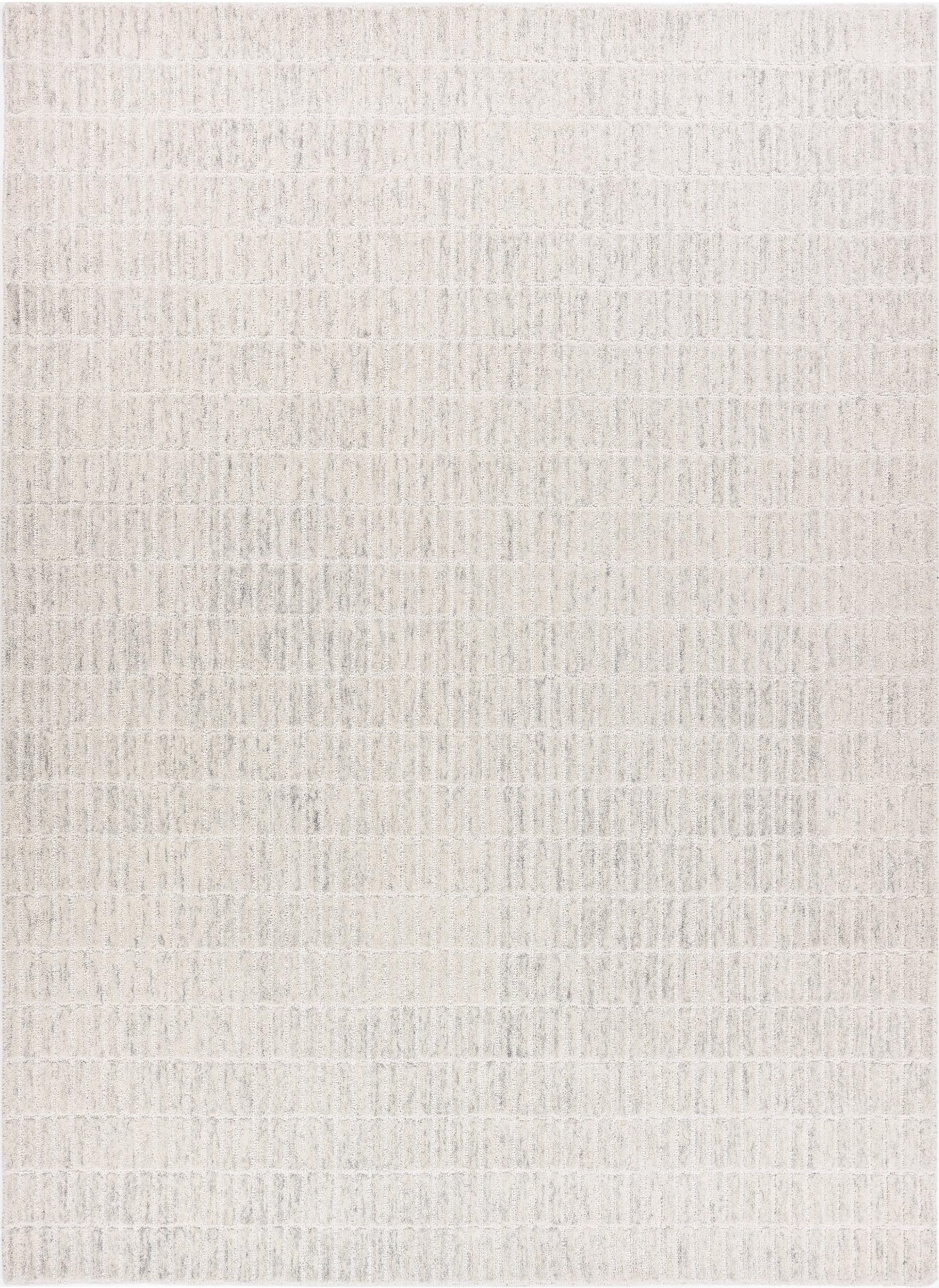 Restoration and Renovation Hand-Tufted 100% Wool Area Rug – Unique Modern Geometric Grid Pattern, Soft Plush Textured Carpet for Living Room, Bedroom,