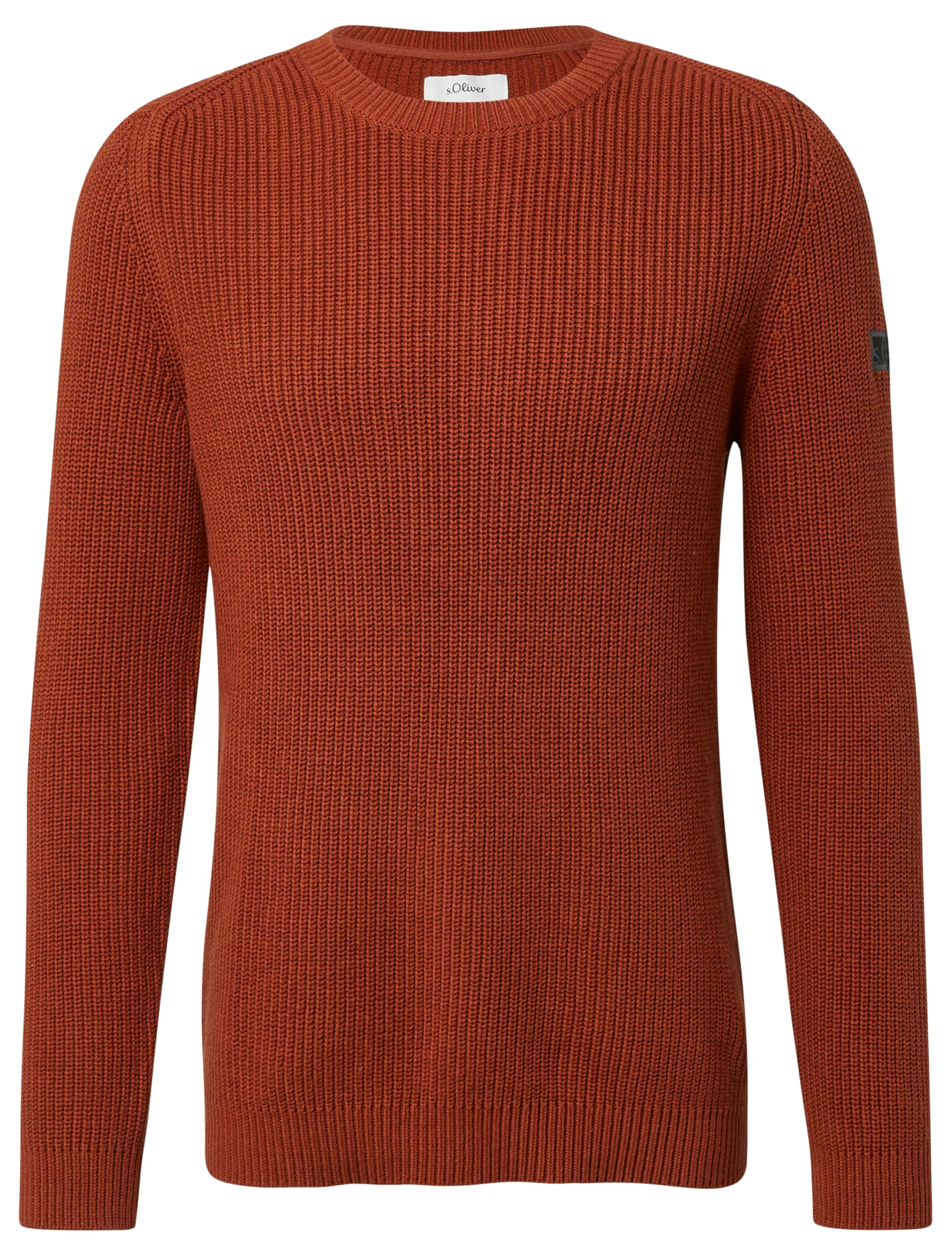 s.Oliver Strukturierter Baumwoll-Pullover mit Label-Patch