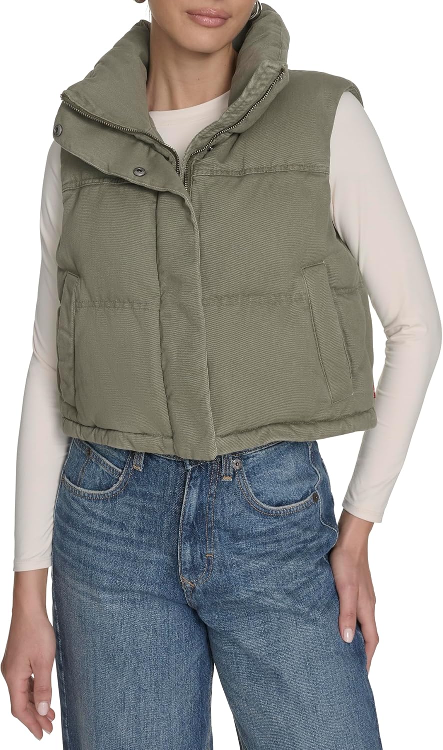 Levi's womens Cropped Cotton Puffer