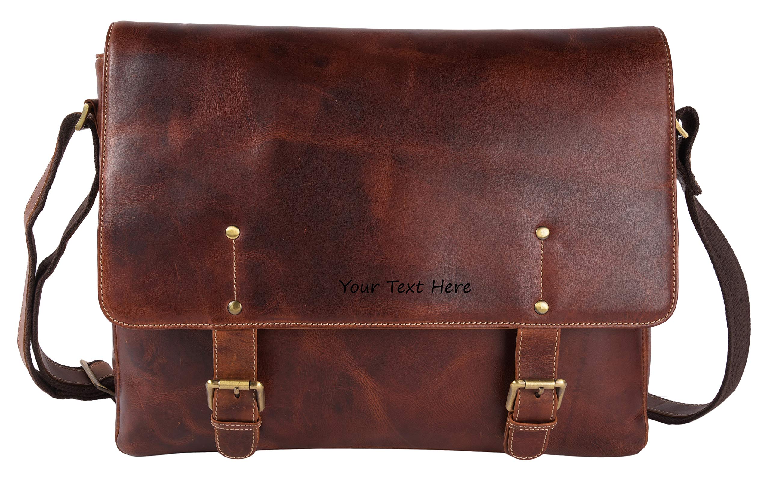 Karmanah Vintage Leather Custom Engraved Leather Laptop Bag Personalized with Your Name or Logo The Perfect Creative Gift - Fits 15.6 inch (Brown) (B07ZBF5QPW) Amazon Price History, Amazon Price Tracker