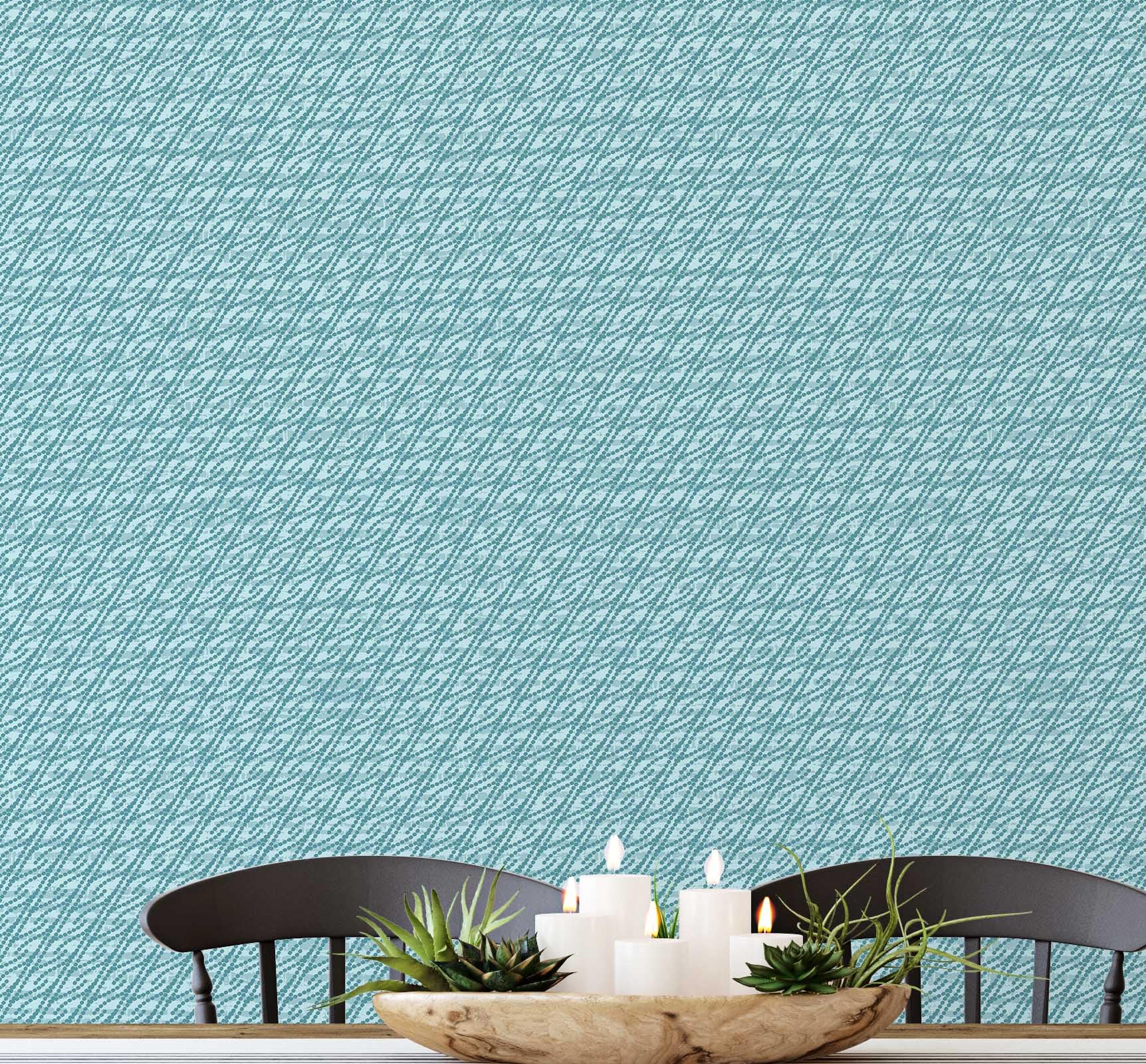 Papel tapiz con micropatrones geométricos verdes S4Sassy vinilo autoadhesivo de 63.5x152 cm
